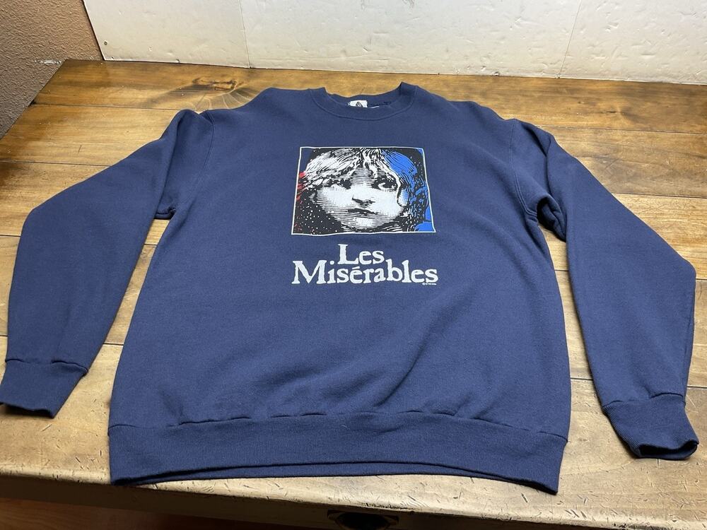 Vintage 1986 Les Misérables Broadway Musical Crewneck Sweatshirt USA Size XL - Picture 1 of 8